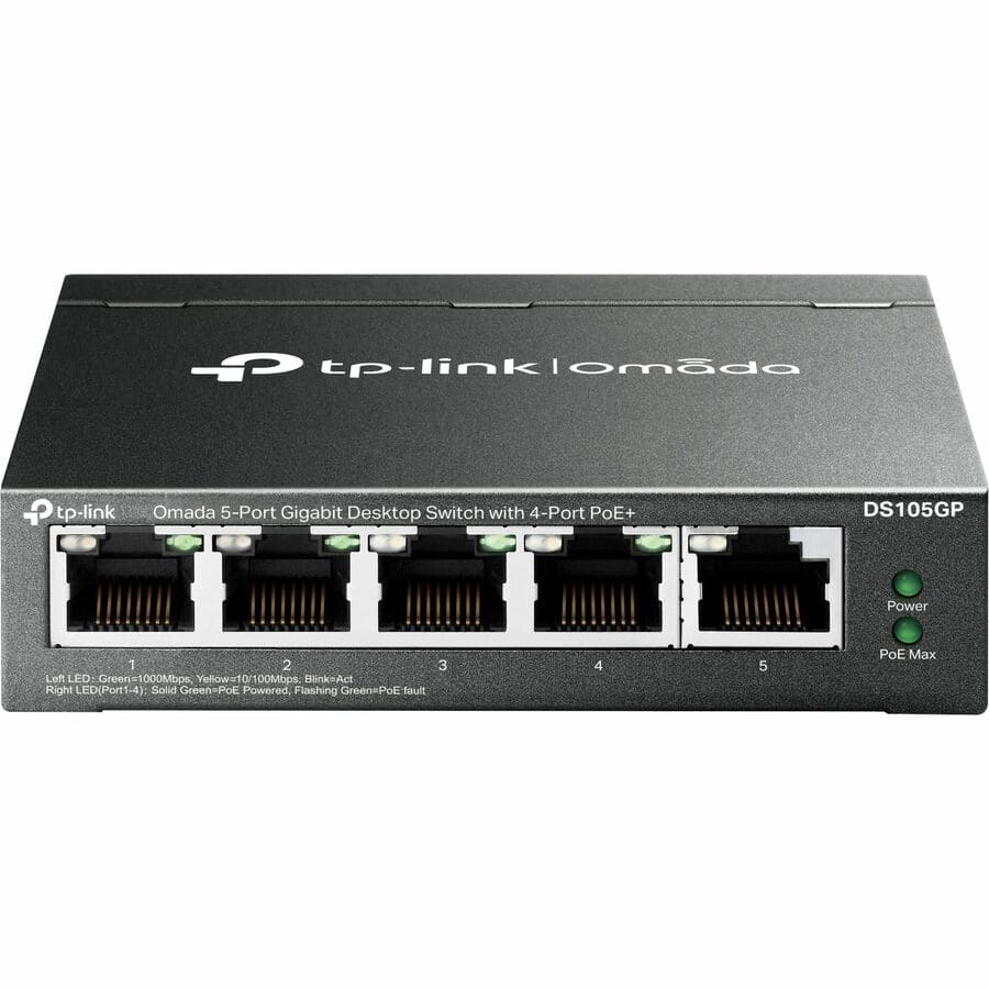 TP Link Omada Omada DS105GP 5 Ports Unmanaged Ethernet Switch 5