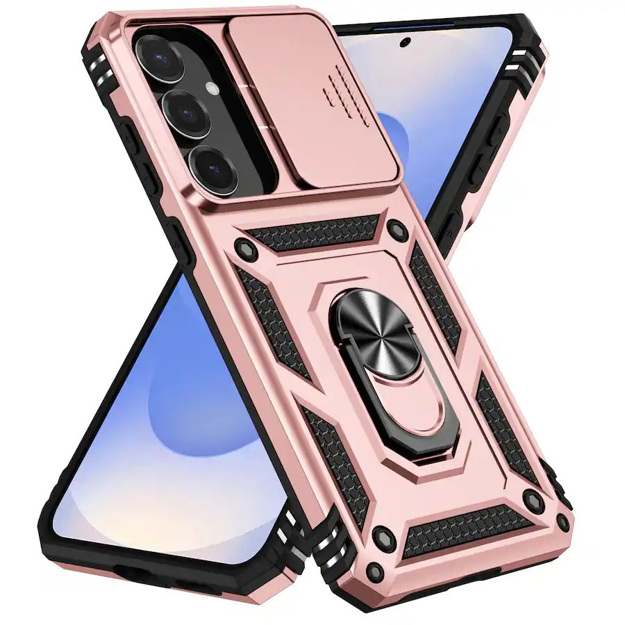 Dteck Rotatable Ring Kickstand Case for Samsung Galaxy S25 FE, Heavy ...