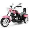 Front. Gymax - Gymax 6V Kids Ride On Chopper Motorcycle 3 Wheel Trike with Headlight Pink - Pink.