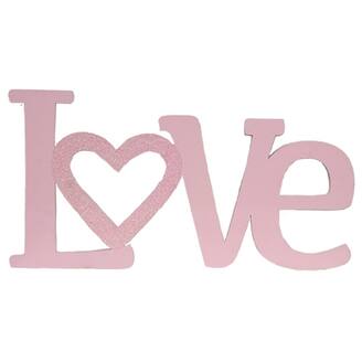 Love Glittered Heart Wall Hanger