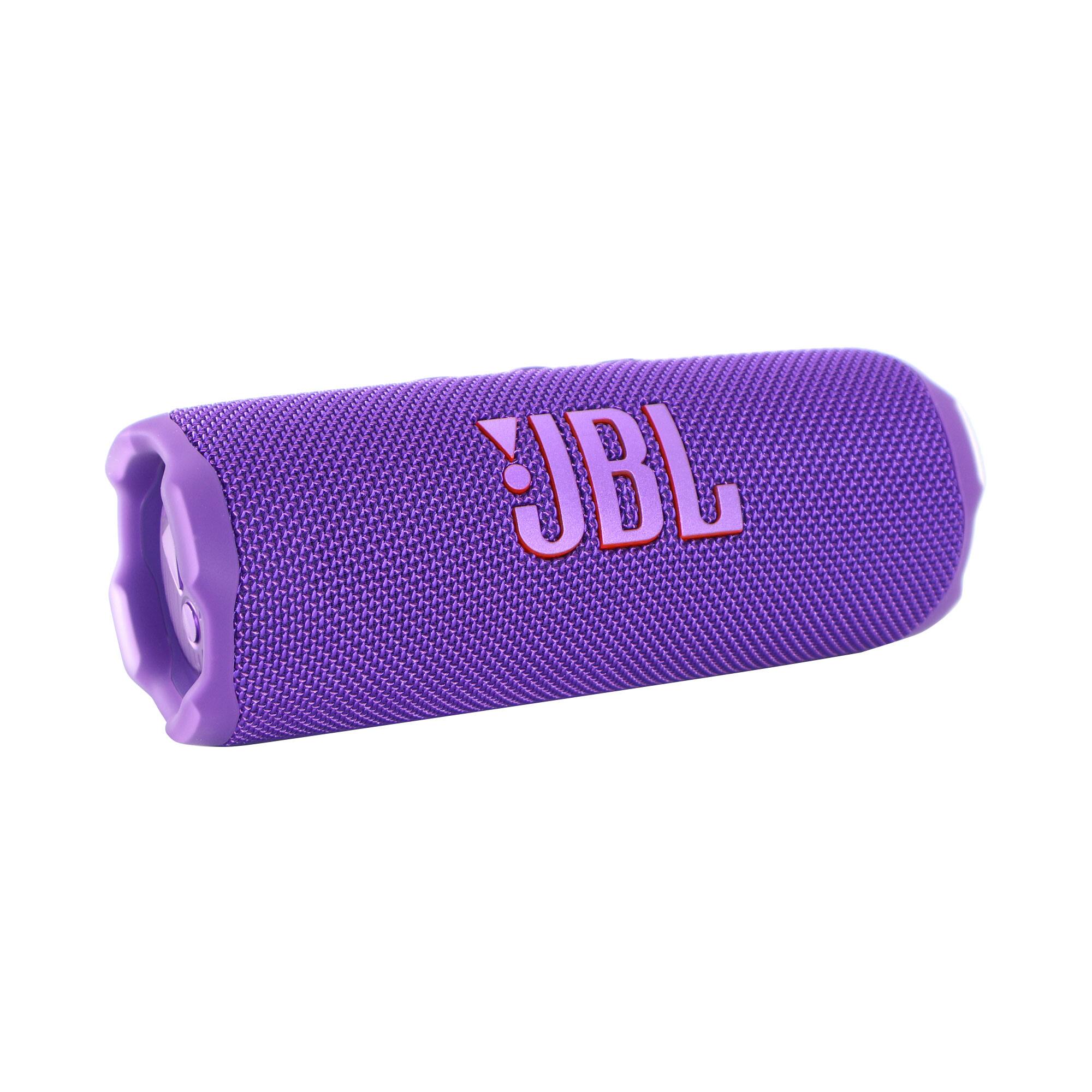 Angle. JBL - JBL Flip 7 Portable Waterproof Bluetooth Wireless Speaker (Purple) Audio Bundle - Purple.