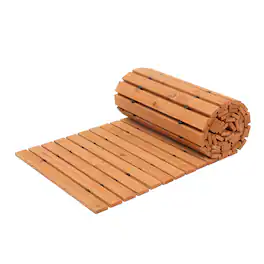 VEVOR - Wooden Garden Pathway, 12 ft L x 17 in W, Non-Slip Straight Garden Walkway, Roll Out Cedar Outdoor Walkway Path - Brown