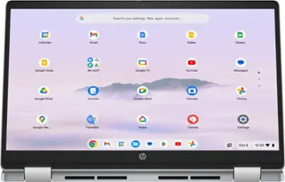 HP - 14" 2-in-1 Full HD Touch-Screen Chromebook Plus Laptop with Google AI - Intel Core i3 - 8GB Memory - 256GB UFS - Meteor Silver