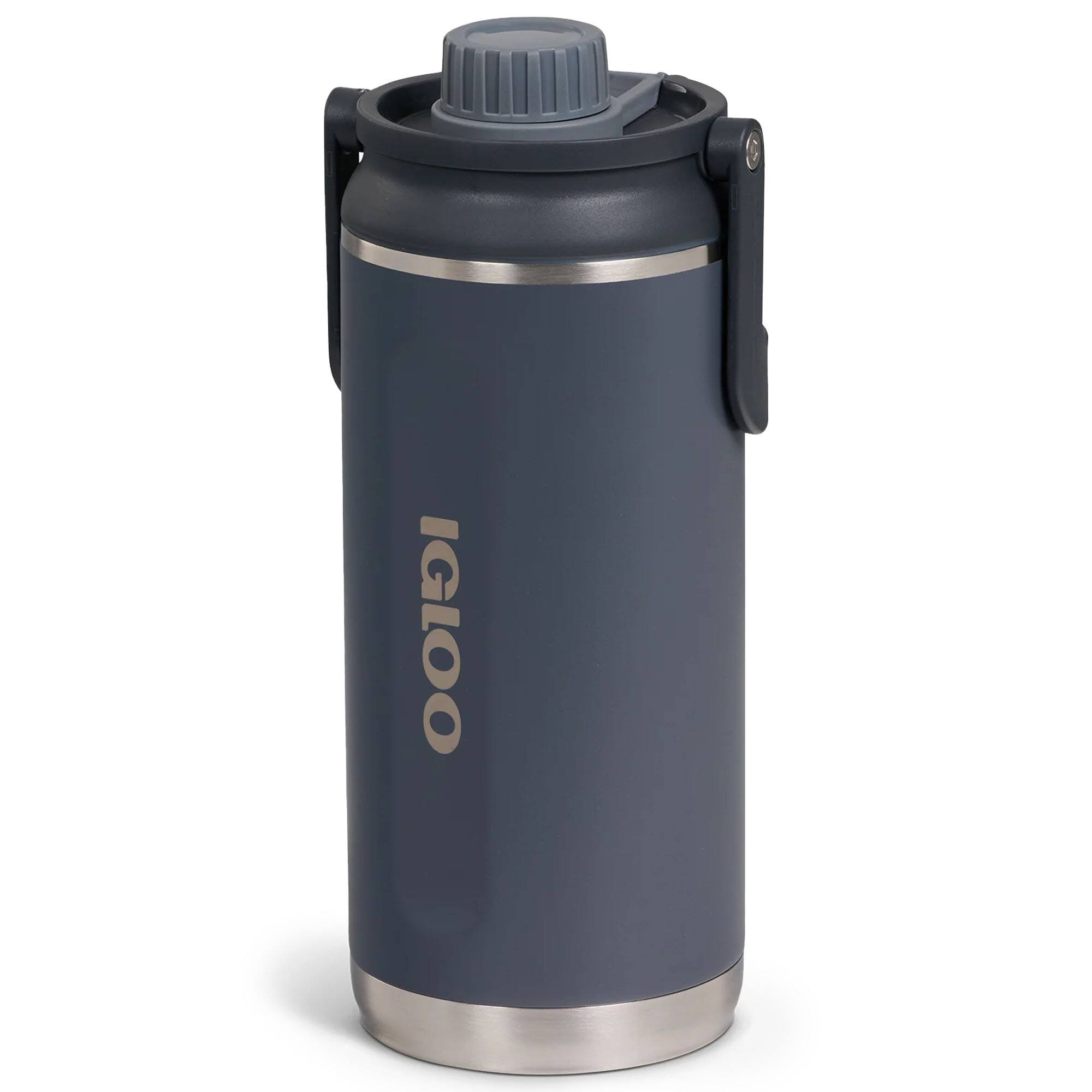 Alt View 1. Igloo - IGLOO 36 oz. Twist ‘n’ Chug Stainless Steel Bottle, Carbonite - Carbonite.