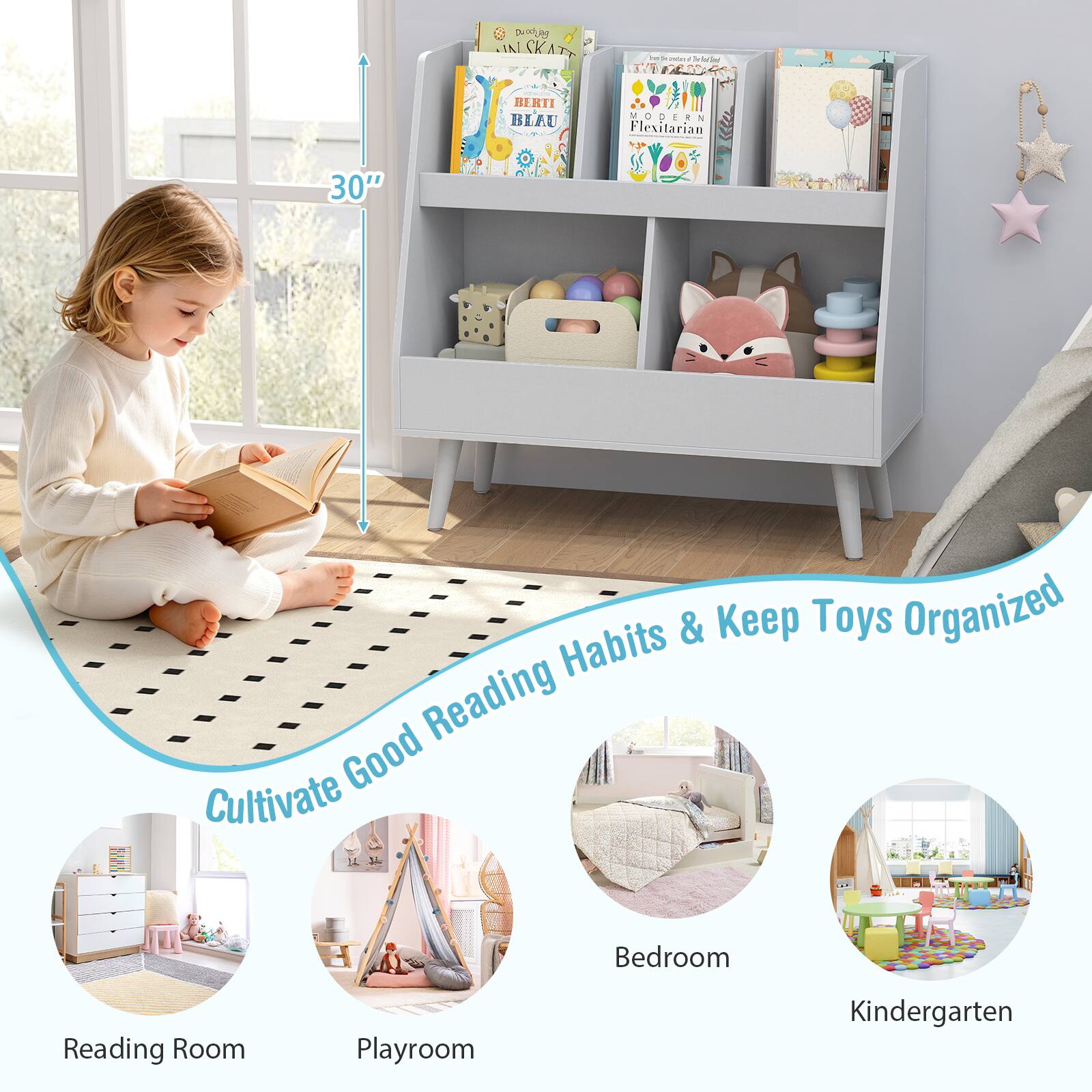 Cultivate Good Reading Habits & Keep Toys Organized

Reading Room
Playroom
Bedroom
Kindergarten