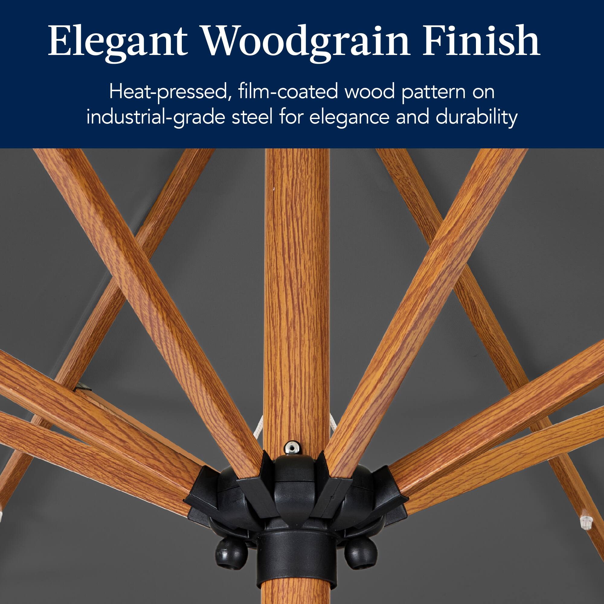 Elegant Woodgrain Finish

Heat-pressed, film-coated wood pattern on industrial-grade steel for elegance and durability.