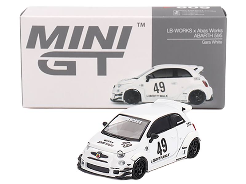 MINI GT

LB-WORKS x Abas Works  
ABARTH 595  
Gara White

49  
LIBERTY WALK  
JOM Style