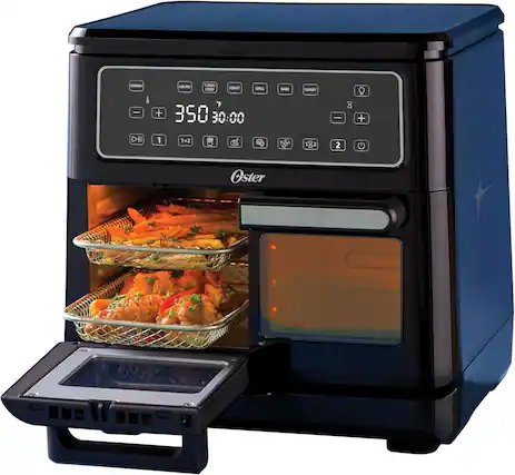 MANUAL & AIR PRY TURBO CRISP ROAST GRILL "F 350 30:00 1-2 BAKE REHEAT 182 | 2 DO + Oster