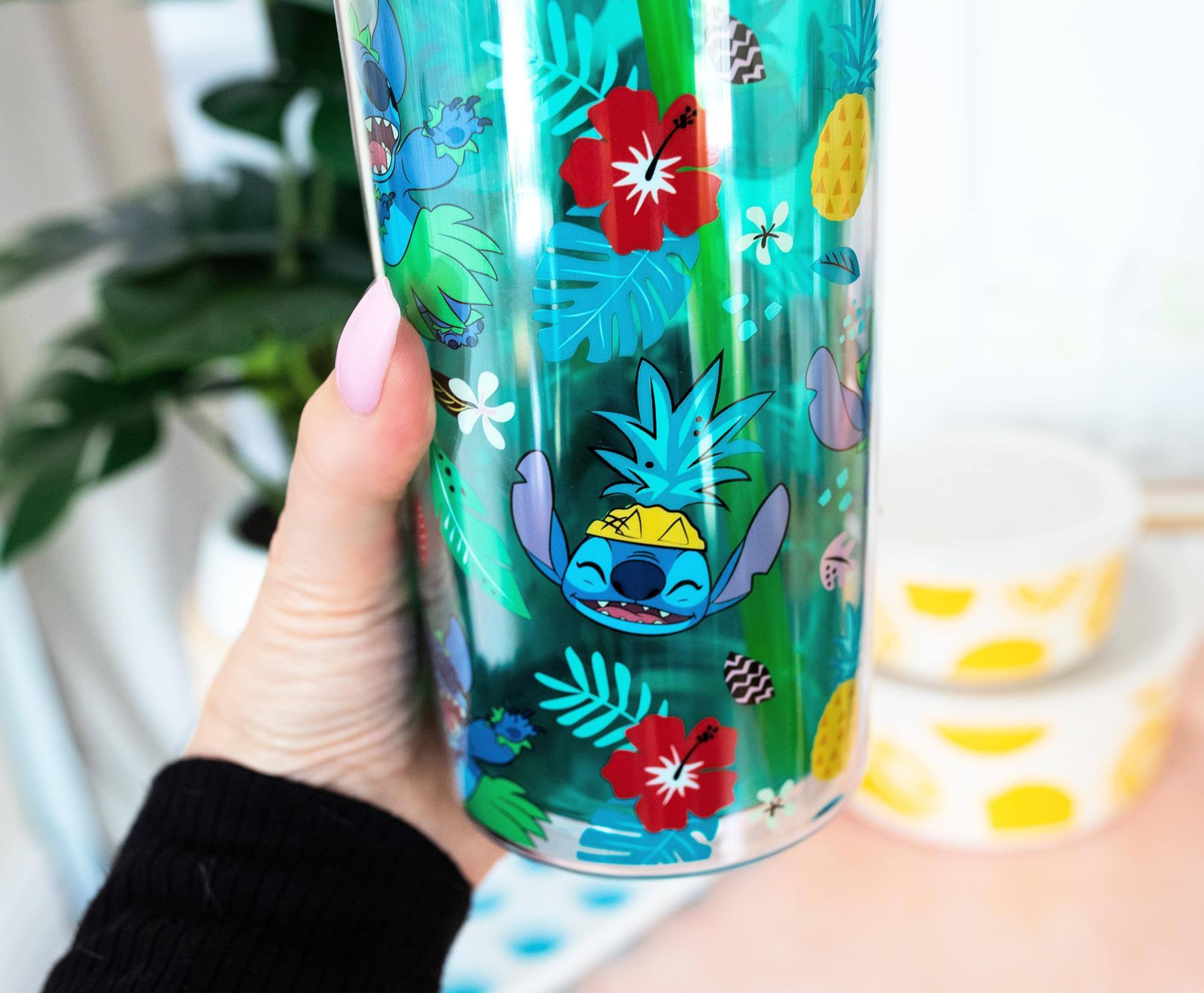 Alt View 2. Disney - Disney Lilo & Stitch Tropical Summer Icons Carnival Cup with Lid and Straw - Blue.