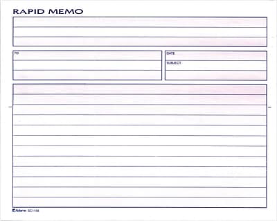 RAPID MEMO

[To]

[Date] [Subject]

[Body]

[Signature]

EAdm SC 114M