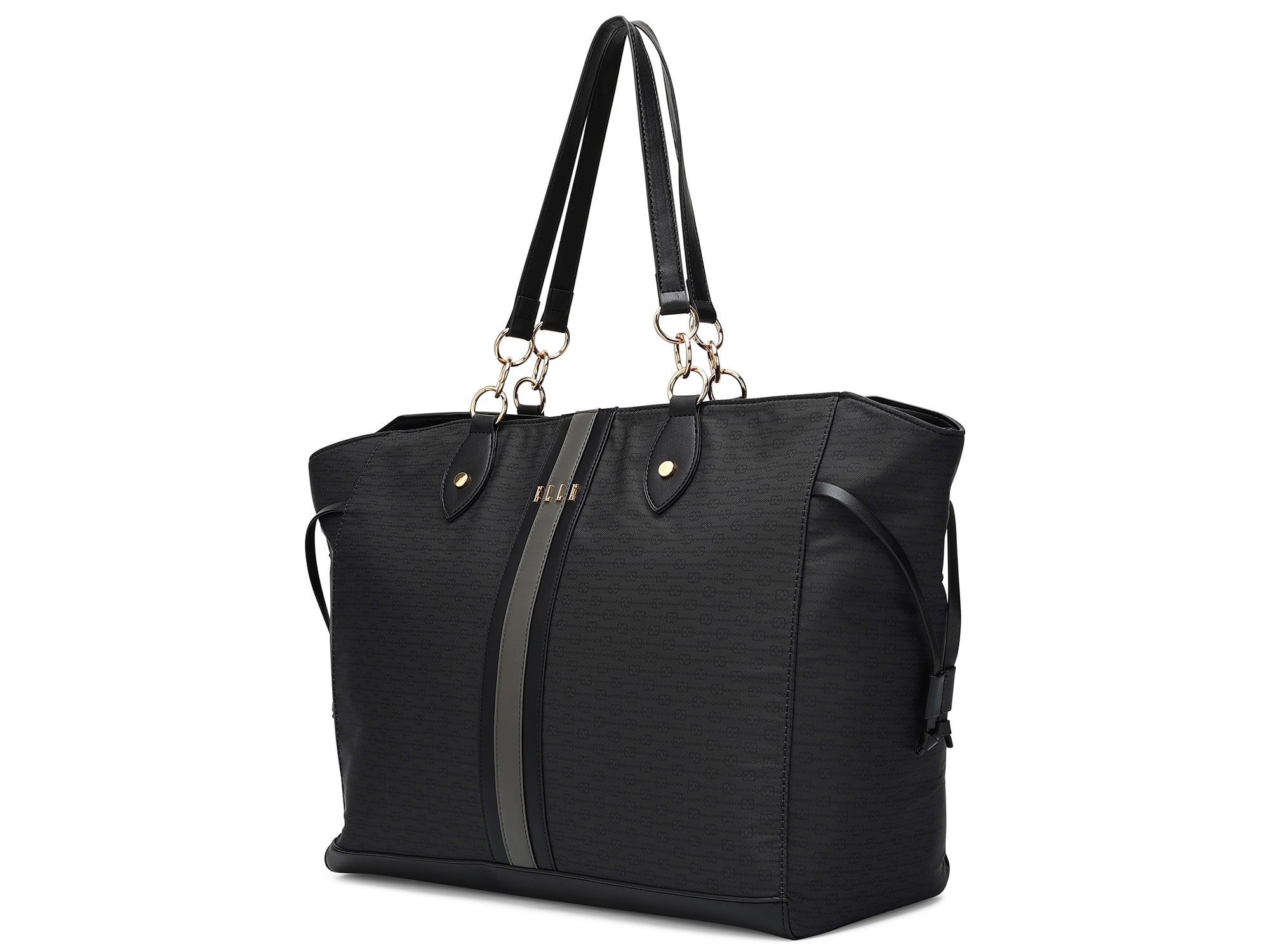 Elle Eleganza 32L Monogram Weekender Duffel Bag Black ELWKELBK-BB