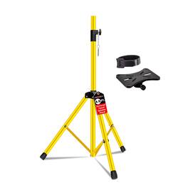 5 CORE - Speaker Stand Adjustable 31 to 54" PA DJ Tripod Stands Heavy Duty w 35mm Insert 132 Lbs - Yellow