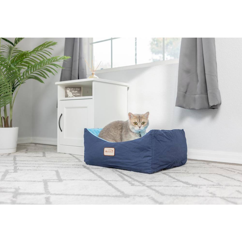 Back. Armarkat - Pet Bed Blue - Blue.