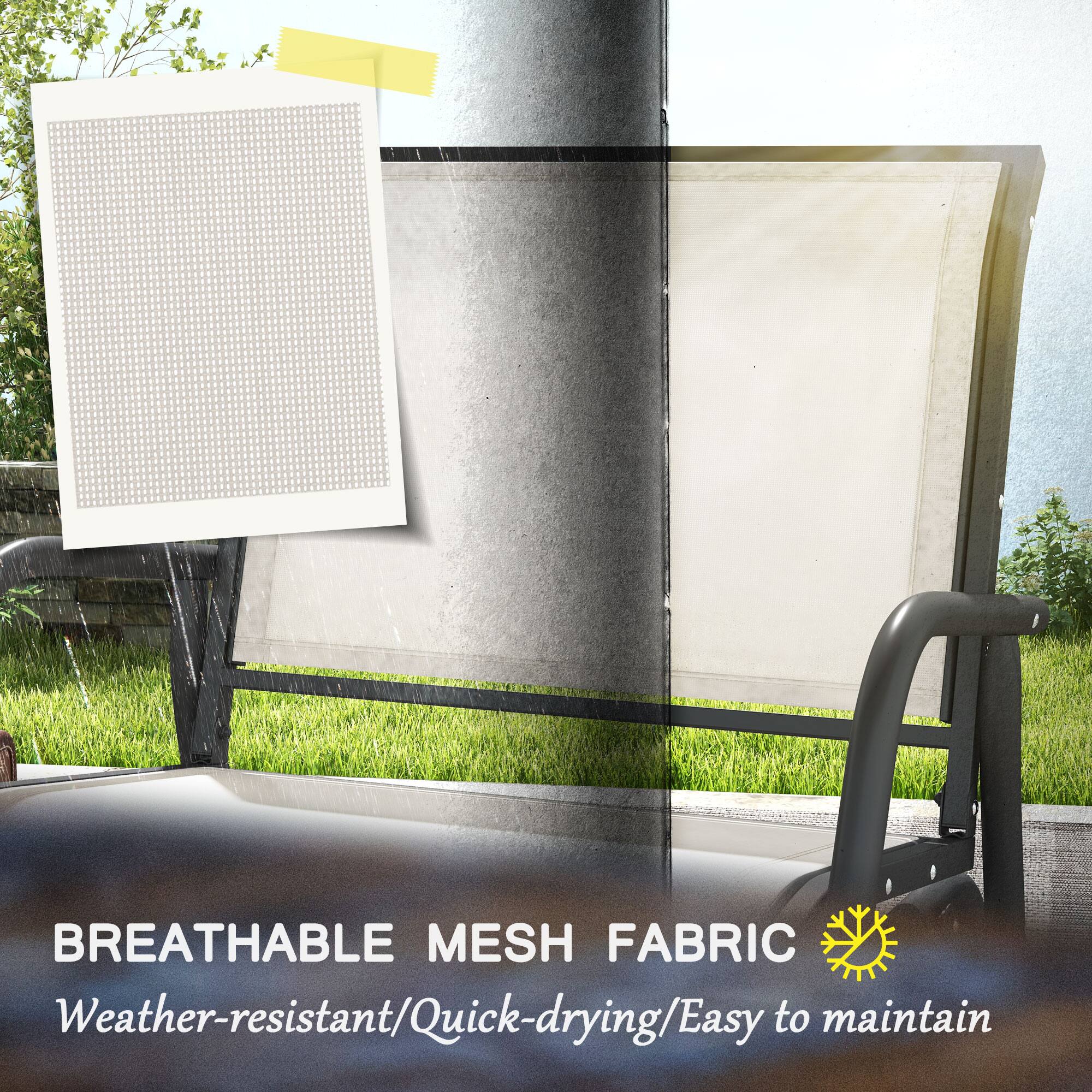 BREATHABLE MESH FABRIC  
Weather-resistant/Quick-drying/Easy to maintain