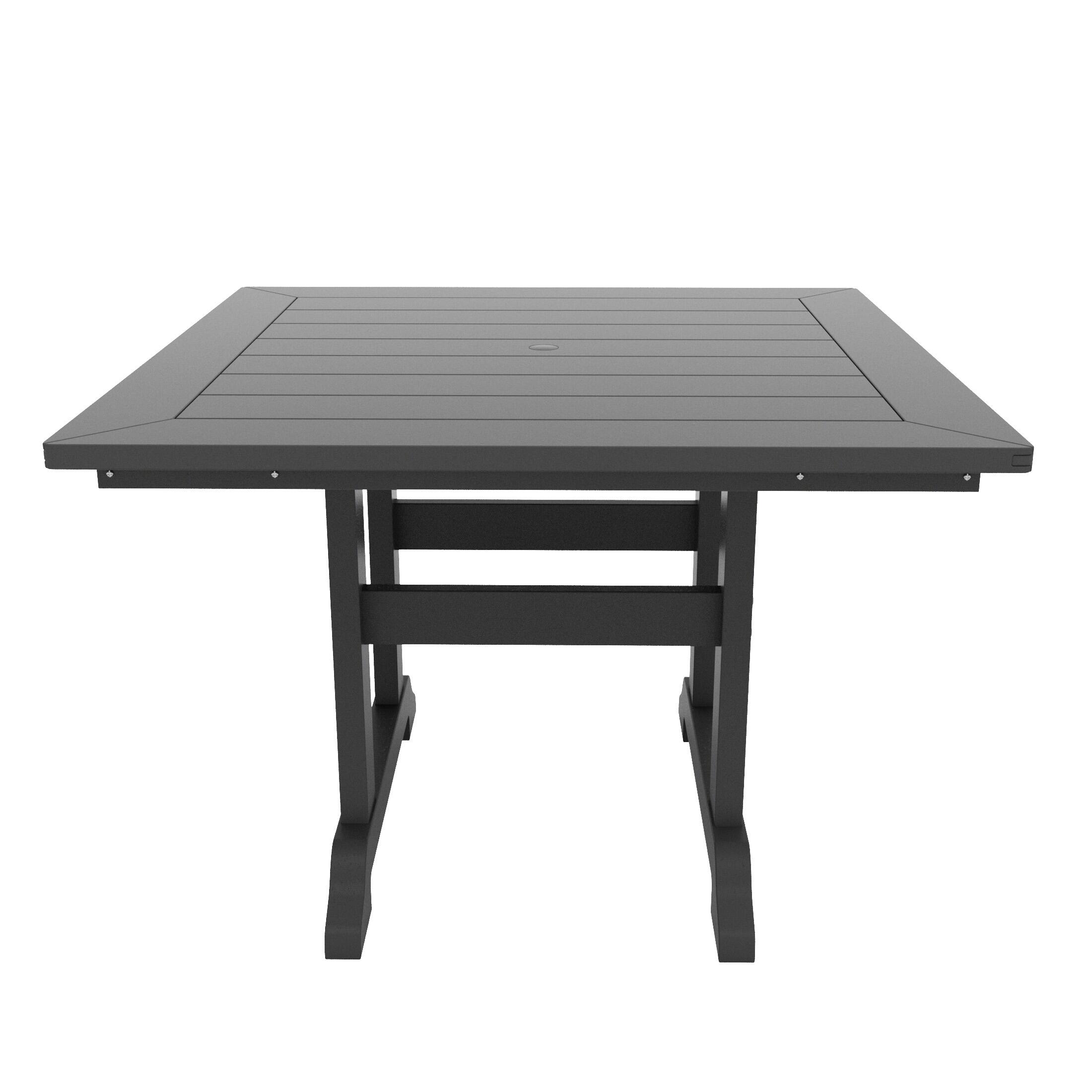 Left. WestinTrends - WestinTrends Malibu 43" Outdoor Patio Square Dining Table - Gray.