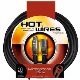On Stage Stands - On-Stage MC12-20XLR 20' Microphone Cable, Male XLR to Female XLR - Black