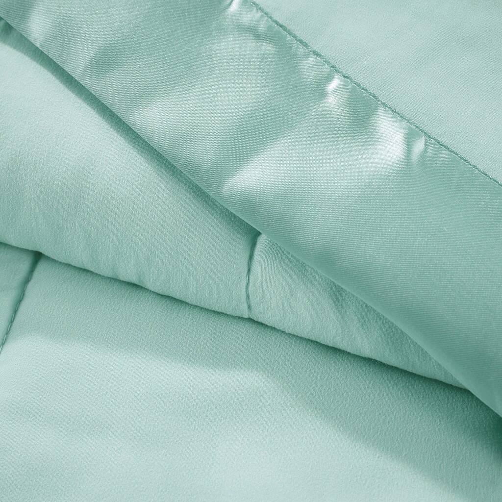 Alt View 5. Gracie Mills - Gracie Mills Larry All-Season Down Alternative Blanket with Satin Trim - Seafoam.
