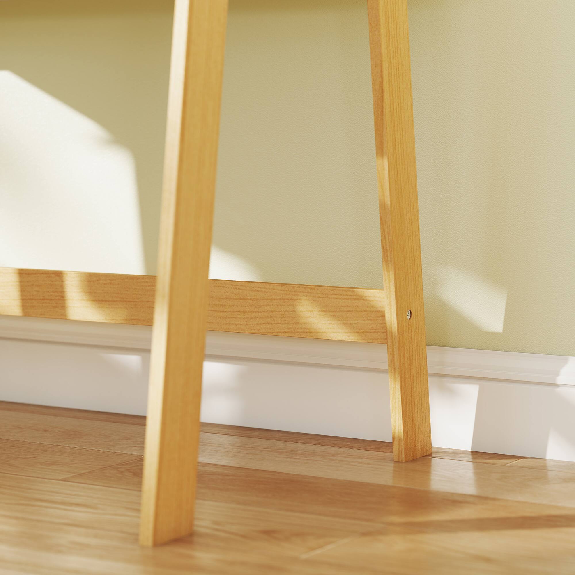 Alt View 5. Qaba - Kids Desk and Chair Set, Study Desk with Storage, Student Writing Table Set, Bedroom, School, Gift, 3-12 Years - White.