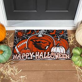 Evergreen Enterprises - Oregon State Beavers 28" x 16" Happy Halloween Turf Door Mat - Multicolor