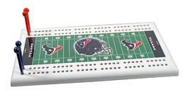 Rico Industries - Houston Football Texans Classic Two Track Wooden Field Shaped Cribbage Board - Multi