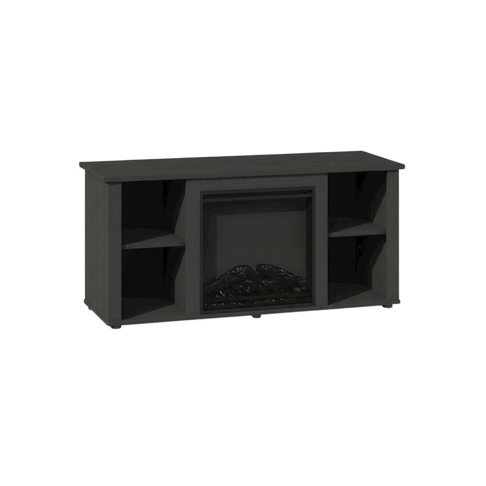 Alt View 3. FurniFact - Brown Electric Fireplace TV Stand with Storage for 55 Inch Screens - Brown.