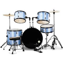Winado - 22 Inch Adult Drum Set, 5-Piece Full-Size Drums Kit with Cymbal Stands, Hi-hat Stand, Sticks, Drum Pedal,Stool,Floor Tom