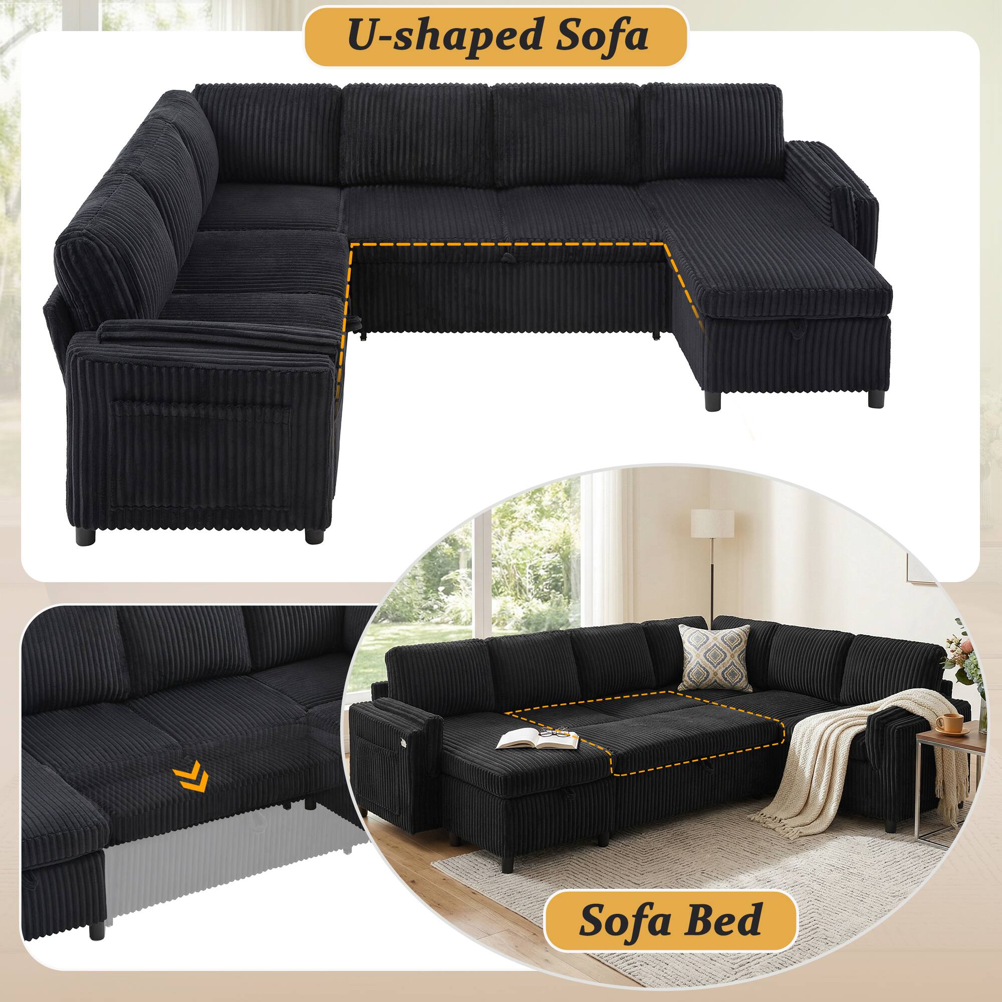 U-shaped Sofa Sofa Bed