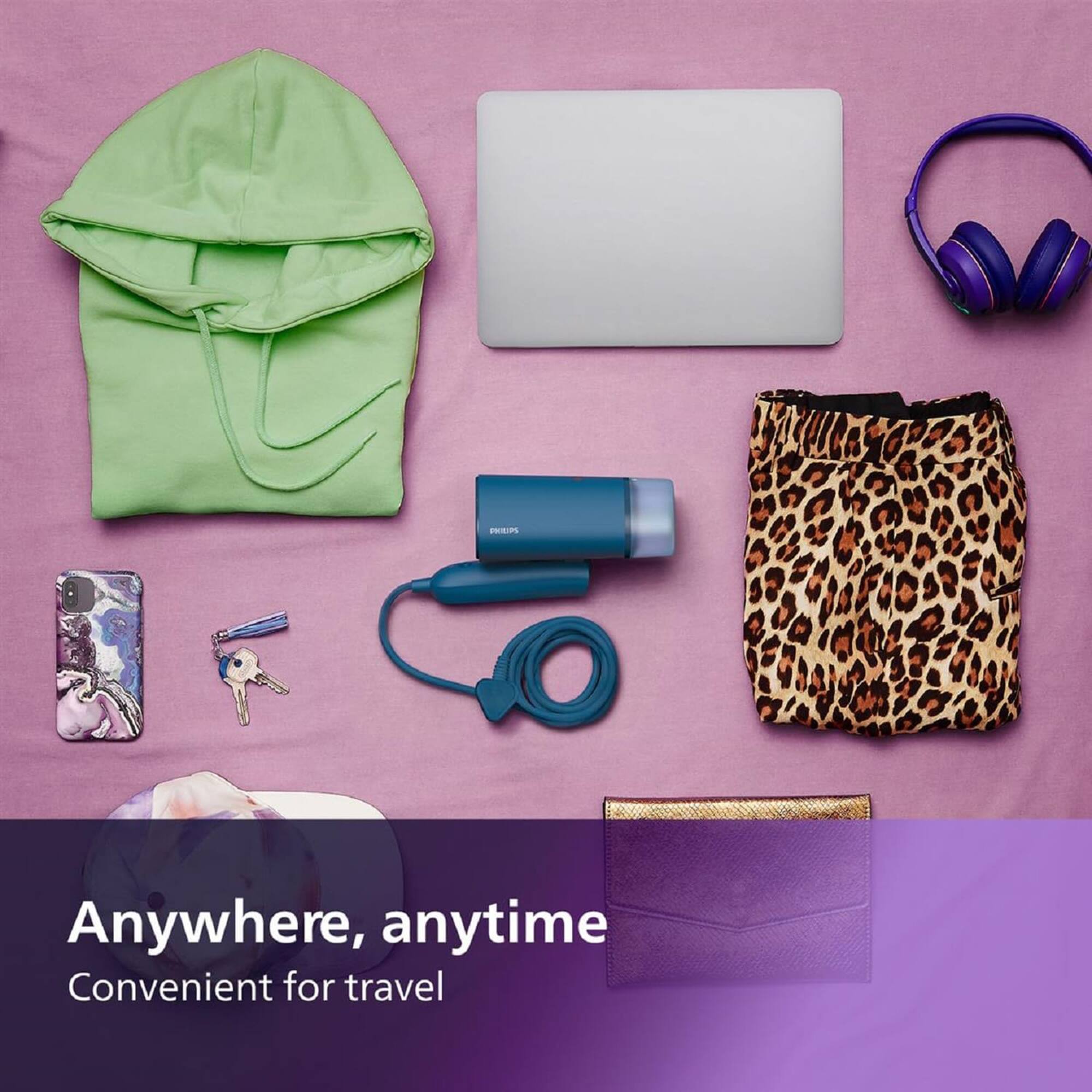 Anywhere, anytime  
Convenient for travel