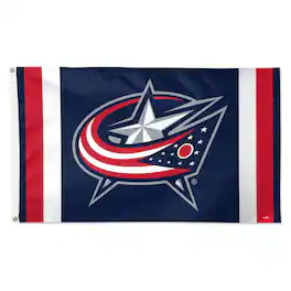 WinCraft - Columbus Blue Jackets 3' x 5' Logo Stripe Deluxe Single-Sided Flag - Multicolor