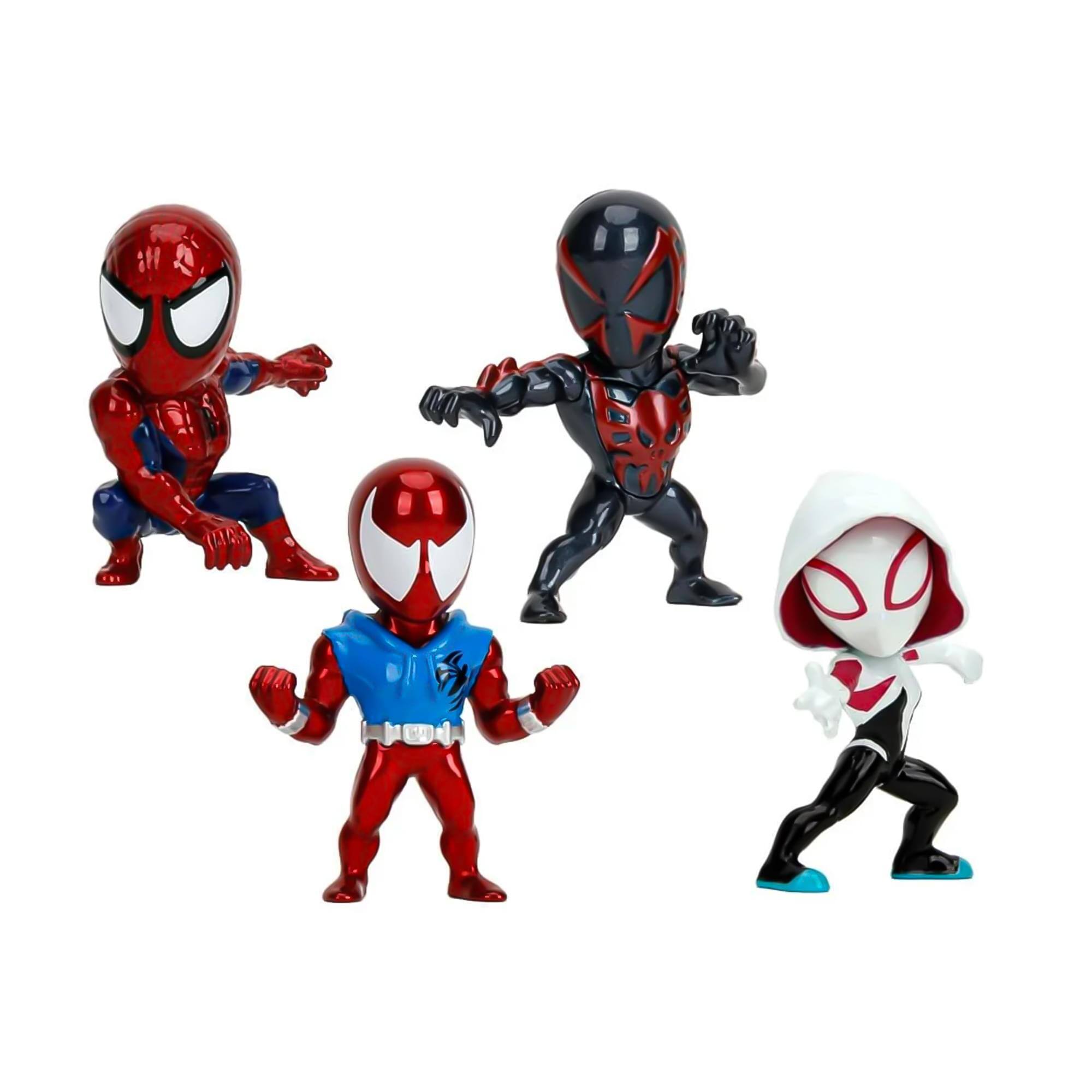 Alt View 1. Jada Toys - Marvel Spider-Man 2.5 Inch MetalFigs 4-Pack - Multi-Colored.