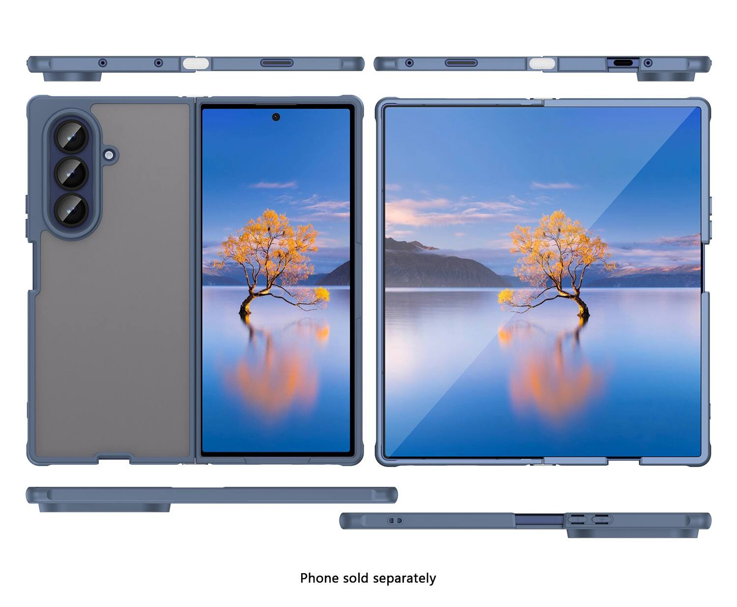 The text on the image is: "Phone sold separately."