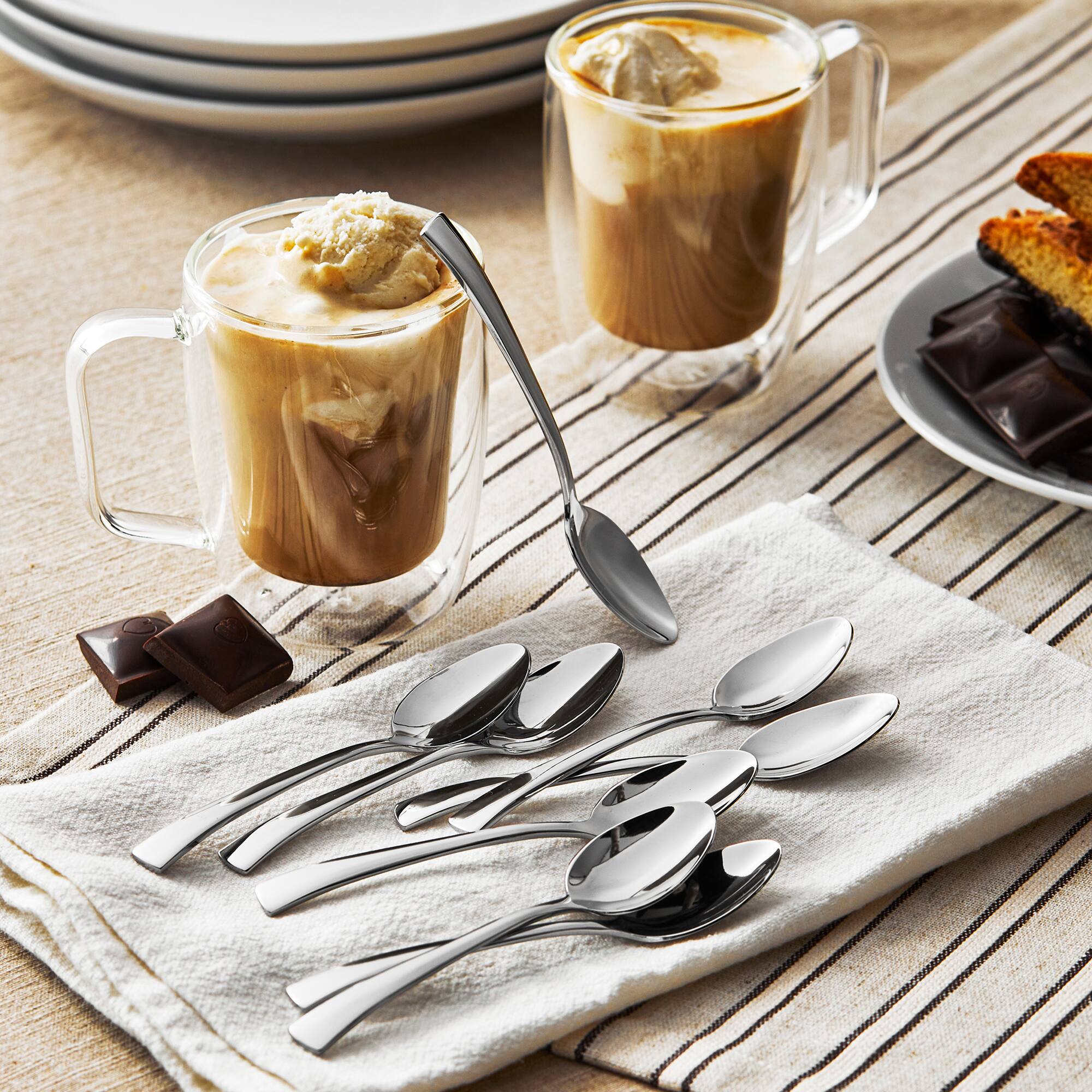 Alt View 2. ZWILLING - ZWILLING Bellasera 8-pc 18/10 Stainless Steel Espresso Spoon Set - Stainless Steel.