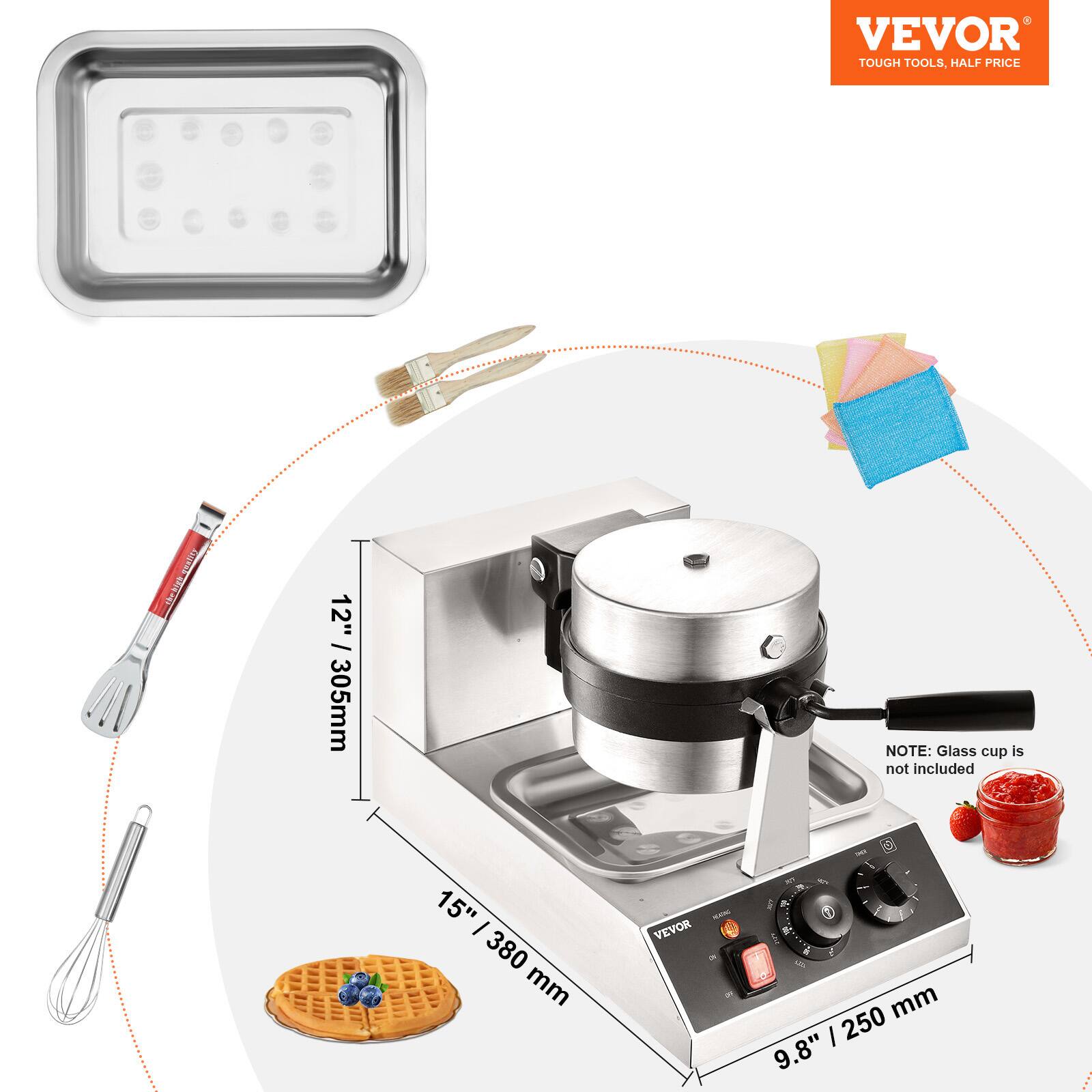 VEVOR TOUGH TOOLS, HALF PRICE

quality the blub

12" / 305mm

15" / 380 mm

VEVOR

NOTE: Glass cup is not included

250 mm / 9.8"