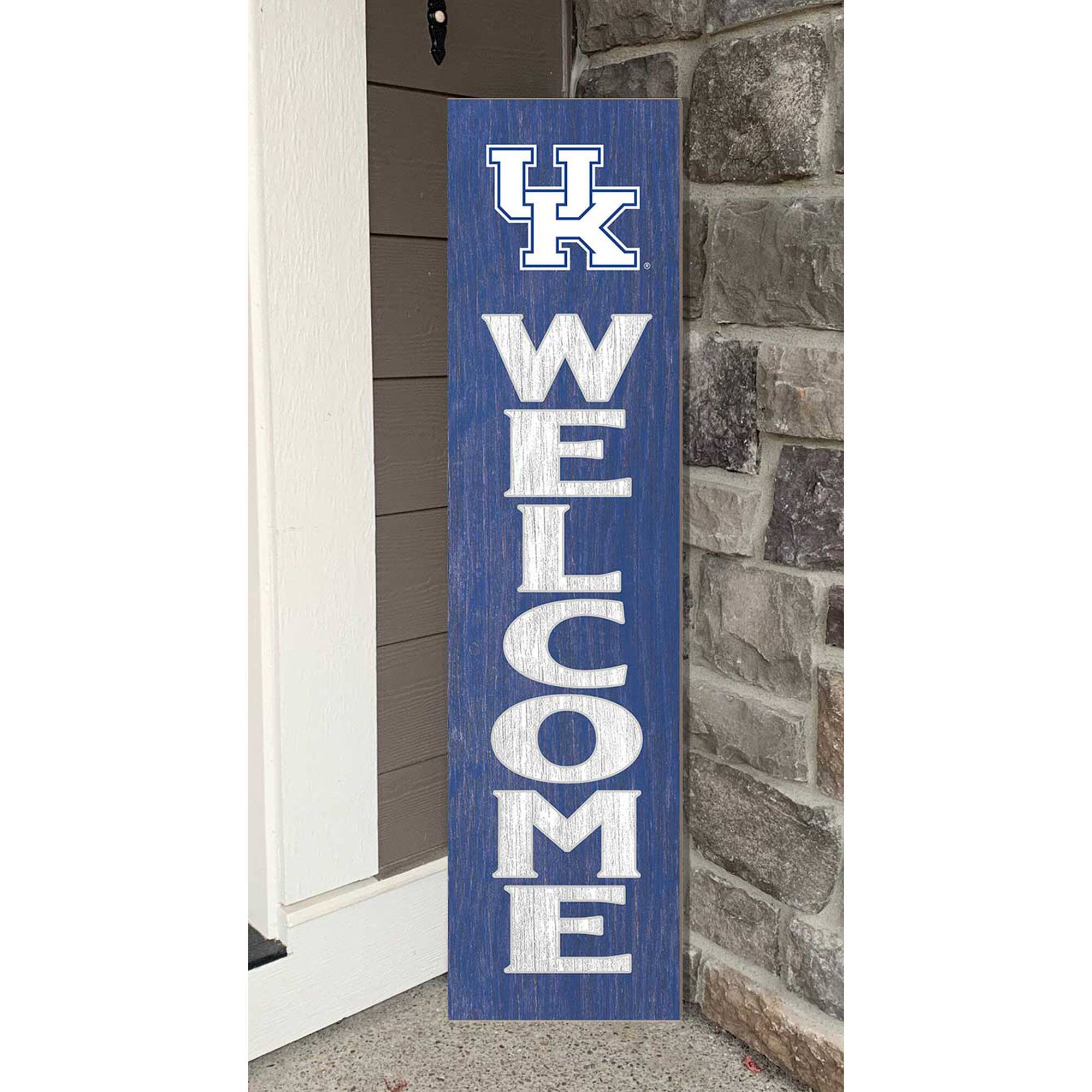 Alt View 1. Jardine - Kentucky Wildcats 12'' x 48'' Welcome Outdoor Leaner - Blue.