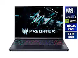 Acer - Predator Helios Neo 16 AI: 16" WQXGA 180Hz, Core Ultra 9 290HX, RTX 5080, 16GB DDR5, 1TB SSD, Win 11