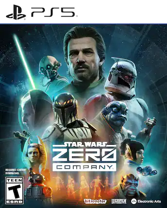 PS5 3R0 REQUIRES CONTENT DOWNLOAD. STAR WARS ZERO COMPANY - TEEN T ESRB bitreactor LUCASFILM EA Electronic Arts - T (Teen 13+)