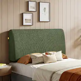 Pinmoco - 6.3“ Thickness Upholstered Headboard Ergonomic Design Headboard - Green