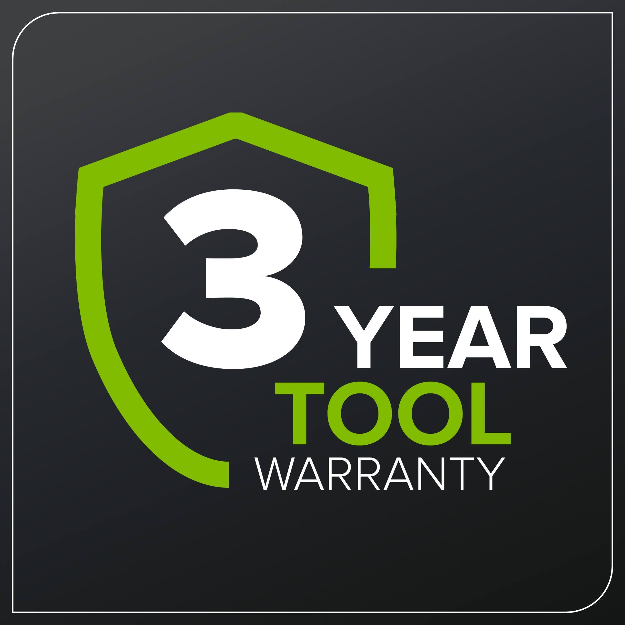 3 YEAR TOOL WARRANTY