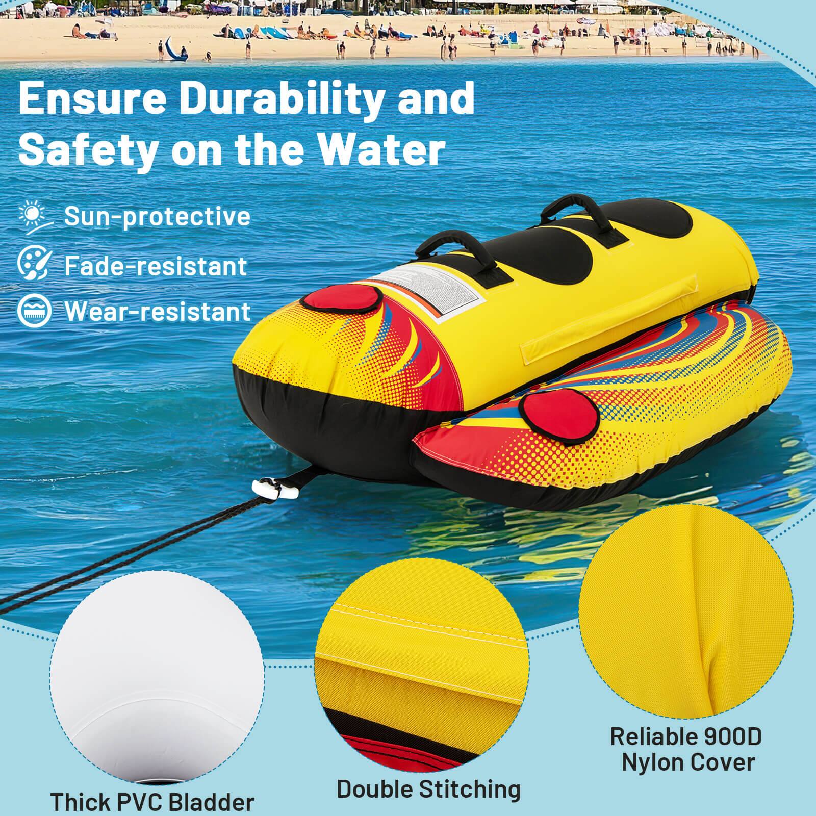 Ensure Durability and Safety on the Water

Sun-protective
Fade-resistant
Wear-resistant
Thick PVC Bladder
Double Stitching
Reliable 900D Nylon Cover