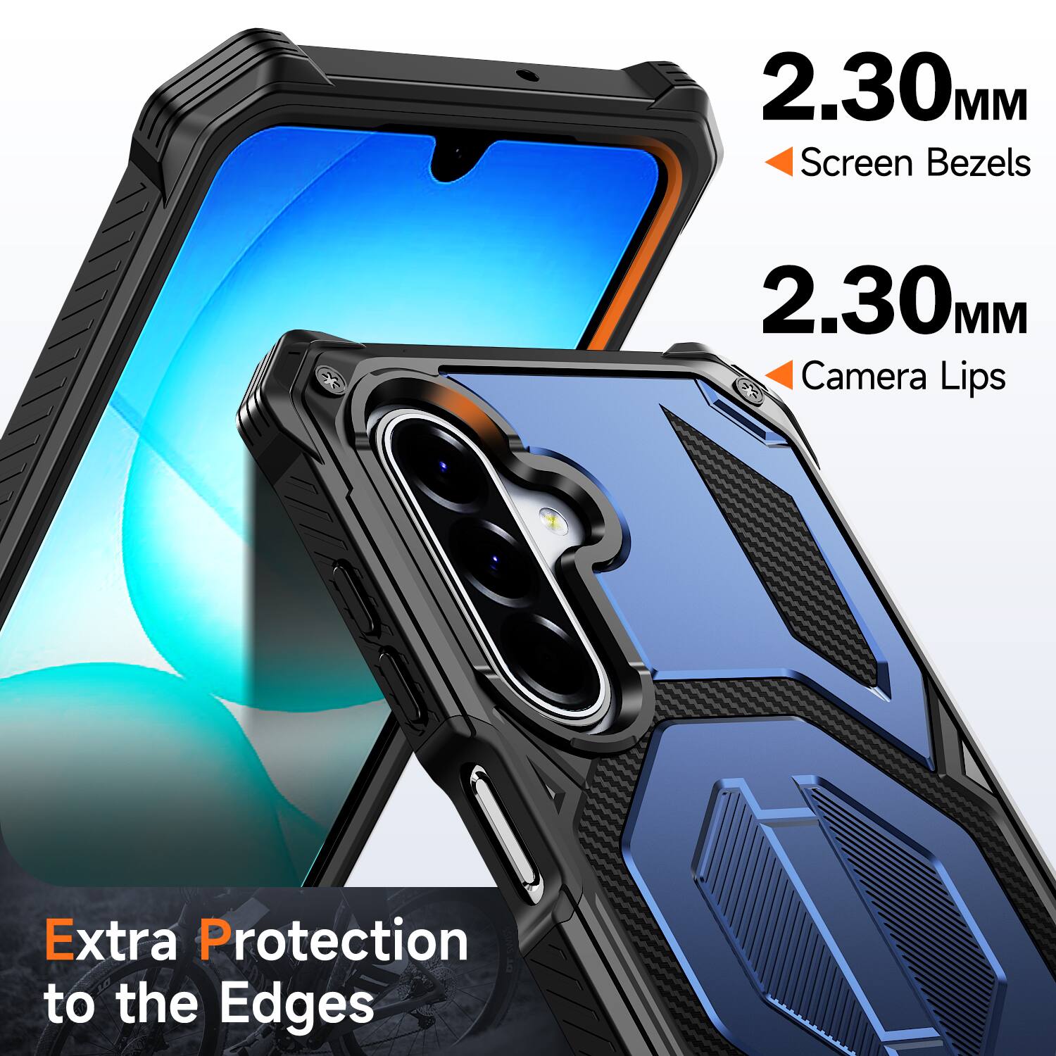 2.30MM Screen Bezels  
2.30MM Camera Lips  
Extra Protection to the Edges