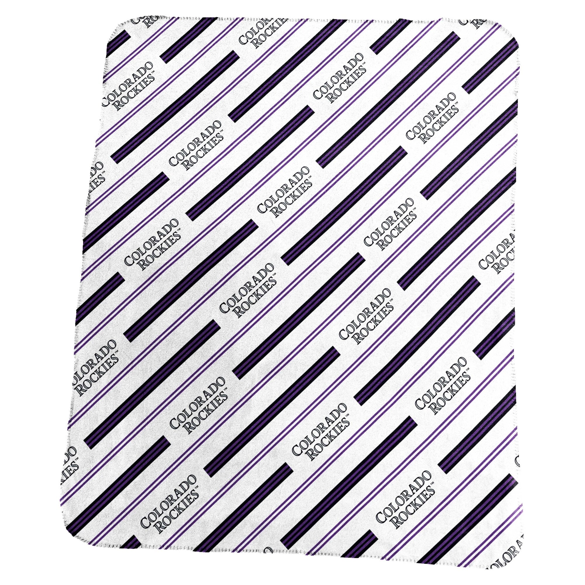 Logo Brands - Colorado Rockies 50" x 60" Classic Vertical Stripe Fleece Throw Blanket - Multicolor