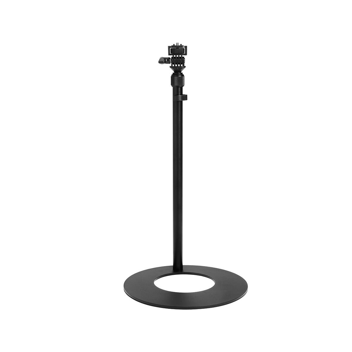 Alt View 2. Amaran - amaran Verge Max 22" 60W Bi-Color Circular LED Light Panel, Charcoal, with Base Stand.