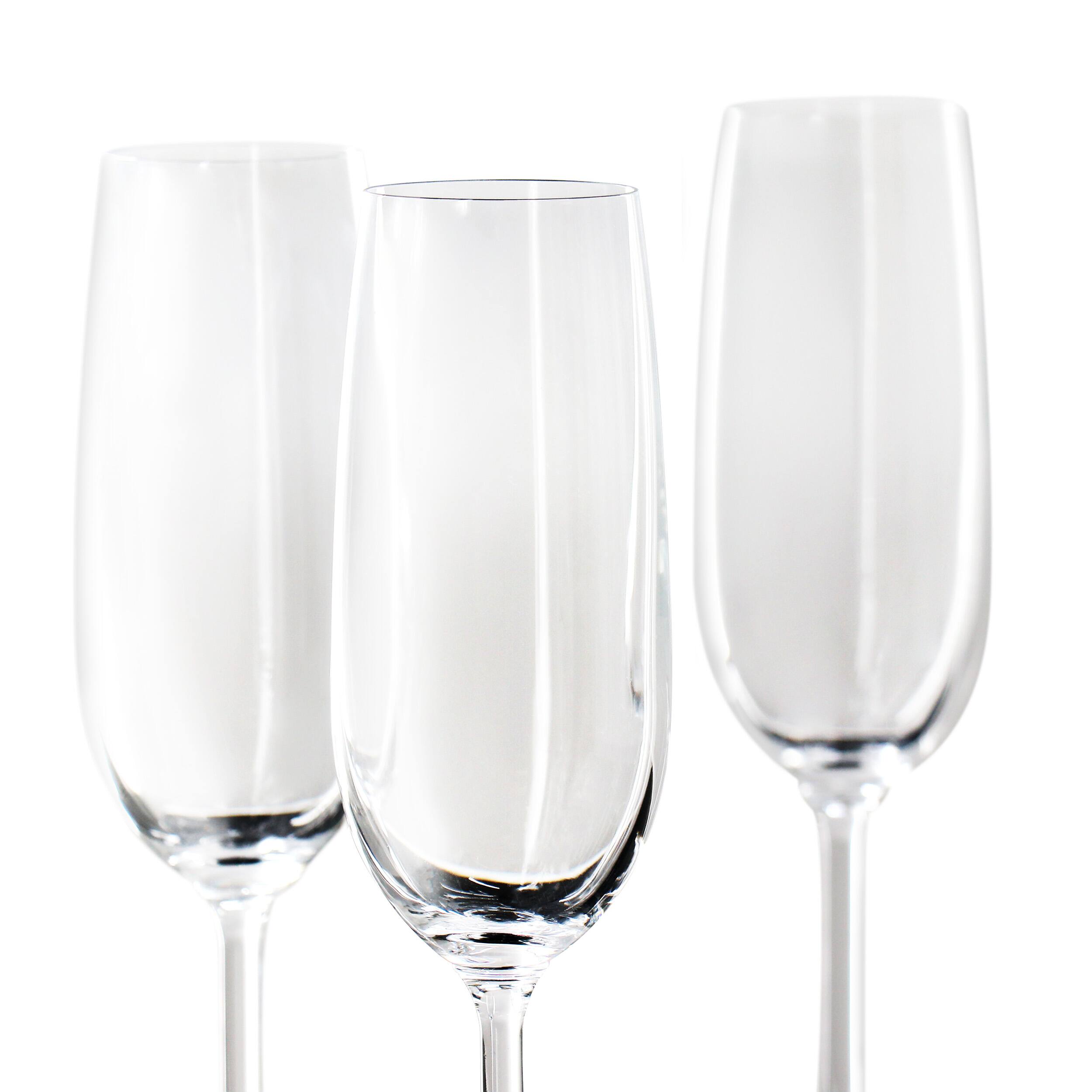Alt View 2. Martha Stewart - Martha Stewart 4 Piece 7.3 Ounce Flute Glass Set in Clear - Clear.
