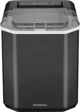 Insignia™ - 16 lb. Portable Icemaker with Ice Scoop and Scoop Holder - Black