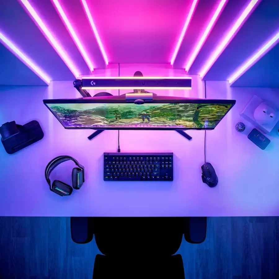 Alt View 20. Logitech - G515 TKL Wired Mechanical Tactile (Brown) Switch Gaming Keyboard with LIGHTSYNC RGB - Black.