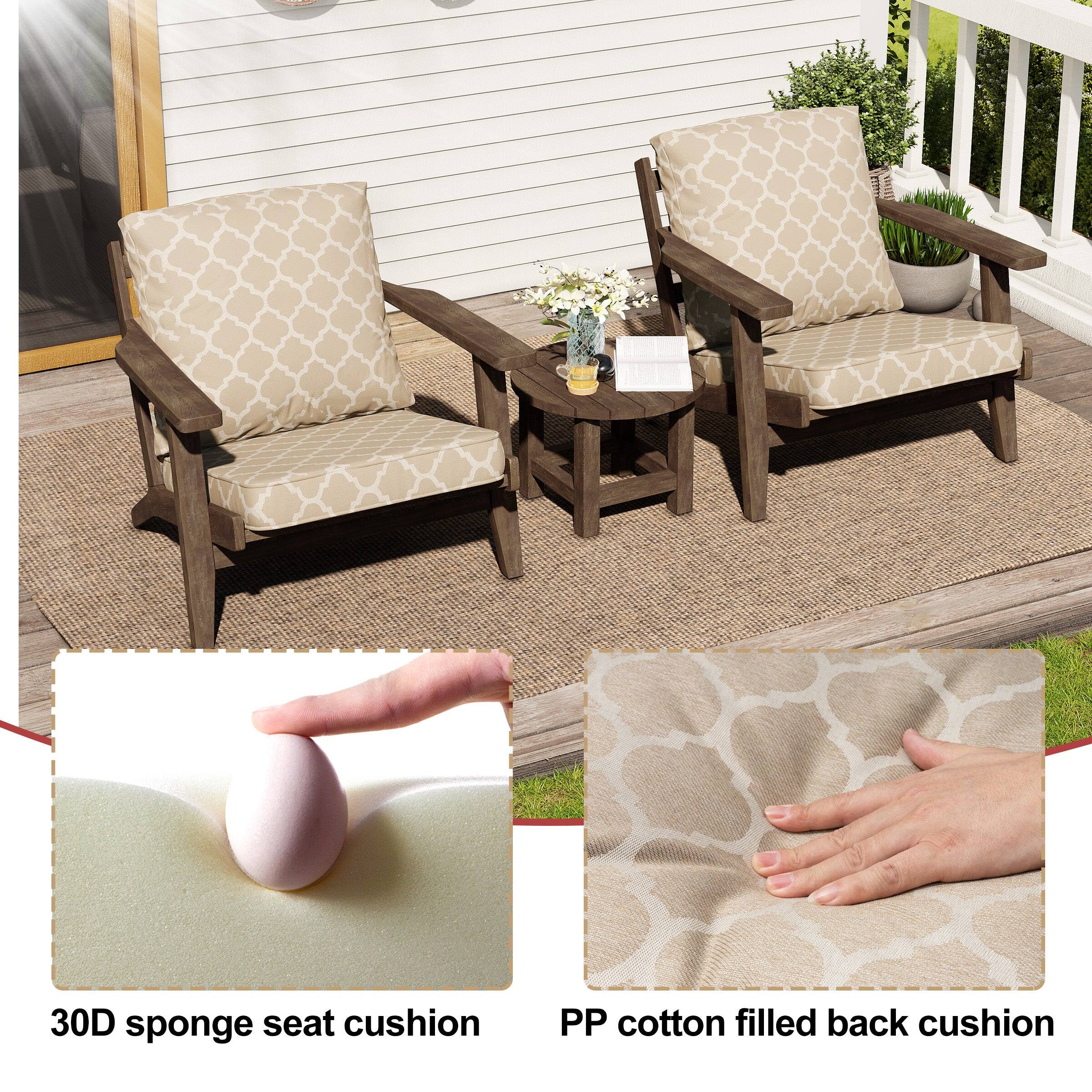30D sponge seat cushion  
PP cotton filled back cushion