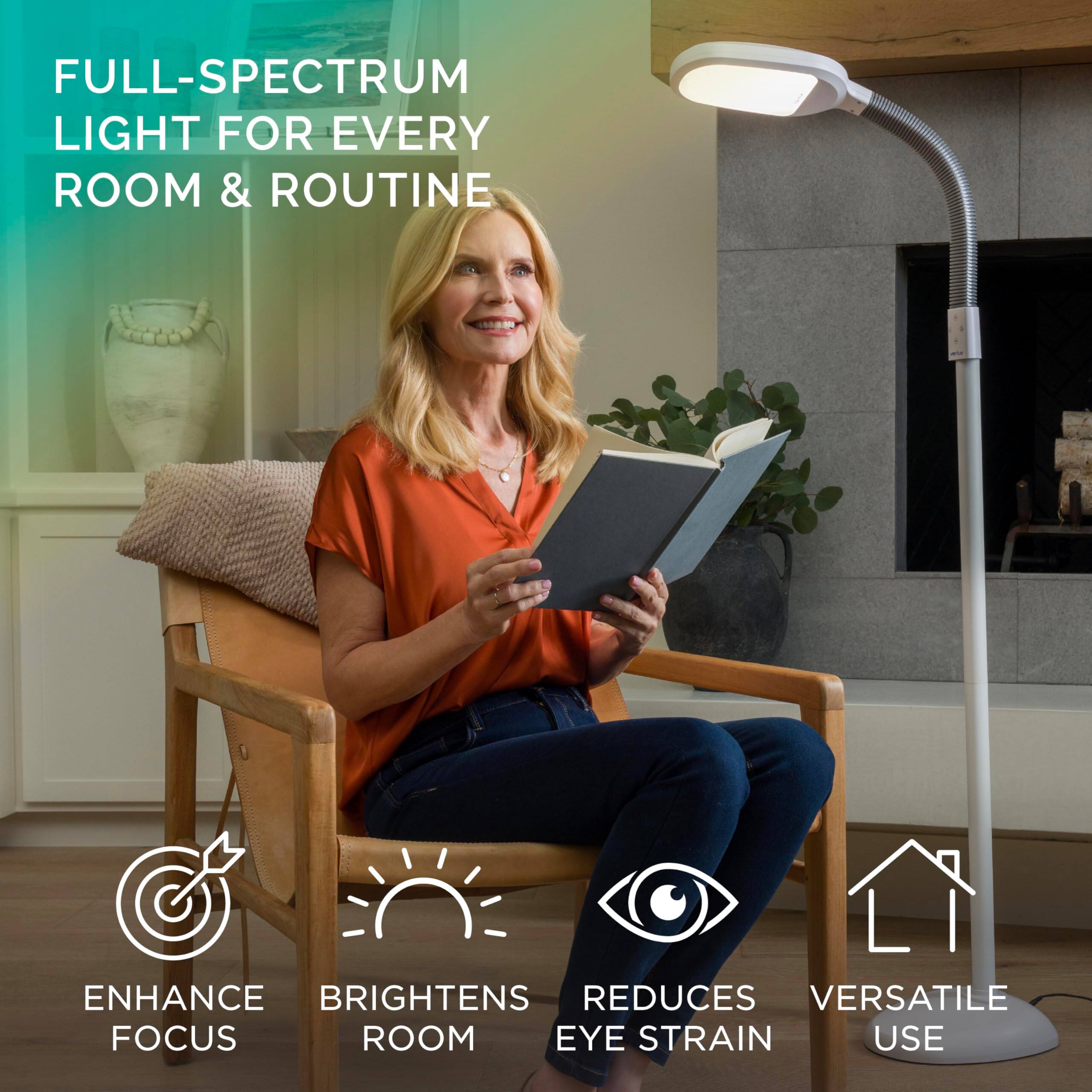 FULL-SPECTRUM LIGHT FOR EVERY ROOM & ROUTINE

- ENHANCE FOCUS
- BRIGHTENS ROOM
- REDUCES EYE STRAIN
- VERSATILE USE