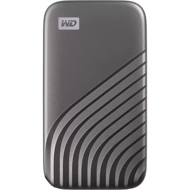 SanDisk - WD My Passport WDBAGF0040BGY-WESN 4 TB Portable Solid State Drive - External - Gray - USB 3.2 (Gen 1) Type C - 1050 MB/s