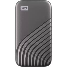 SanDisk - WD My Passport WDBAGF0040BGY-WESN 4 TB Portable Solid State Drive - External - Gray - USB 3.2 (Gen 1) Type C - 1050 MB/s