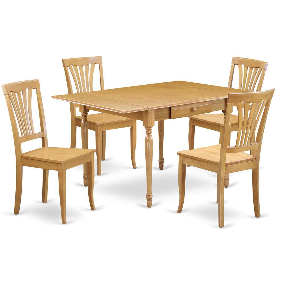 Left. East West Furniture - Dining Room Set Oak - Brown.